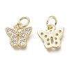 Brass Micro Pave Clear Cubic Zirconia Pendants LS-KK-P188-N01-G-2