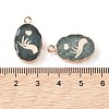 Natural Green Aventurine Oval Pendants G-C102-07G-05-3