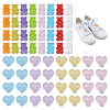 64Pcs Plastic & Resin Shoe Buckle Clips HJEW-ME00038-1