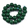 Spray Painted Natural Wood Beads Strands WOOD-S053-57C-2