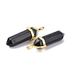 Natural Obsidian Pointed Pendants G-G025-01G-15-3
