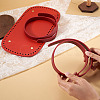 1Pc PU Leather Oval Long Bag Bottoms DIY-TA0015-27-8