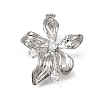 Brass Micro Pave Clear Cubic Zirconia Pendants KK-N290-25P-1