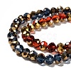 Electroplate Transparent Glass Beads Strands EGLA-A034-T6mm-O-3