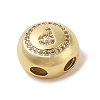 Rack Plating Brass & Cubic Zirconia Pendants KK-Z047-07G-P-RS-2