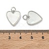 Natural Shell Pendants Brass Heart Charms KK-D229-17P-3