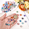 80Pcs 10 Colors Handmade Gold Sand Lampwork Beads LAMP-PA0001-40-3