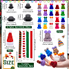Christmas Theme Plastic Doll Hat & Cloth Scarf Sets DIY-NB0012-65-2