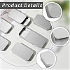 6Pcs Slide Top Tinplate Trinket Storage Boxes CON-SP0001-23F-6