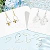 80Pcs 4 Colors Brass Earring Hooks KK-FH0004-45-5