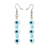 Lampwork Evil Eye & Acrylic Beaded Dangle Earrings EJEW-JE04972-04-3