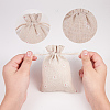 Polycotton(Polyester Cotton) Packing Pouches Drawstring Bags ABAG-T004-10x14-01-5