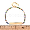 304 Stainless Steel Rhinestone Cup Chain Bracelets BJEW-G753-02G-01-5