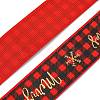 1 Roll Christmas Printed Polyester Grosgrain Ribbons OCOR-YW0001-05D-2