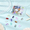 50Pcs 5 Colors Transparent Spray Painted Glass Beads GLAA-FP0001-41-1