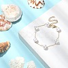 ABS Plastic Imitation Pearl Beaded Chain Bracelet BJEW-JB09421-2