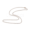 Ion Plating(IP) 304 Stainless Steel Cable Chain Necklace for Men Women NJEW-K245-024C-1