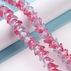 Transparent Glass Beads Strands LAMP-H061-01B-03-2