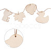 Wood Pendants and Jute Twine DIY-PH0018-13-4