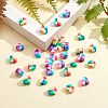 200Pcs 2 Colors Handmade Polymer Clay Beads CLAY-SZ0001-07-4