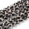 Tibetan Style Turtle Back Pattern dZi Beads X-G-H1453-1-1