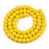 Opaque Solid Color Glass Beads Strands GLAA-T032-P6mm-08-3