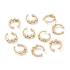 Brass Micro Pave Cubic Zirconia Cuff Earrings EJEW-H109-03G-2