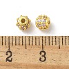 Brass Micro Pave Cubic Zirconia Beads KK-A236-08G-01-2