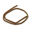 Electroplated Synthetic Non-magnetic Hematite Beads Strands G-K361-A05-02-2