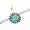 DIY Flower Keychain Diamond Painting Kits DIAM-PW0004-122-2