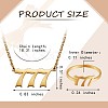 Number Pendant Necklace & Open Cuff Ring JX201A-3