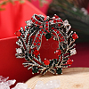Christmas Theme Zinc Alloy Rhinestone Brooches for Backpack Clothes LK8386-24-1