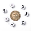 Letter Acrylic European Large Hole Beads X-OPDL-R050-10mm-E-7