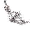 Tarnish Resistant Adjustable Braided 201 Stainless Steel Macrame Pouch Cable Chain Slider Bracelet Making BJEW-JB10284-01-4