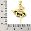 Rack Plating Brass Micro Pave Cubic Zirconia Pendants KK-G513-94G-03-3
