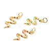 Brass Micro Pave Cubic Zirconia Pendants ZIRC-P094-13-RS-1