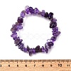 Unisex Chip Natural Amethyst Beaded Stretch Bracelets BJEW-S143-13-5