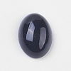 Natural Dyed & Heated Black Agate Cabochons X-G-BA18x13x5-1