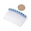 Resin Evil Eye Bead & Plastic Hair Combs PHAR-JH00093-01-3