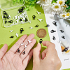 48Pcs 8 Styles Spray Painted 304 Stainless Steel Lobster Claw Clasps STAS-UN0050-07-4