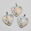 Heart Opalite Pendants GP356-5-1