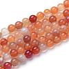 Natural Carnelian Bead Strands G-R411-29-4mm-1