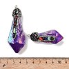 Electroplated Raw Rough Natural Quartz Crystal Big Pendants G-B077-04A-08-3