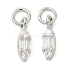 Brass Micro Pave Cubic Zirconia Pendants KK-Z120-40P-1