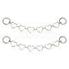 2Pcs Alloy Heart Boot Strap Chains FIND-FG0003-66-1
