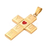 304 Stainless Steel Enamel Pendants STAS-P372-03G-2