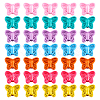 56Pcs 7 Colors Spray Painted Alloy Beads FIND-TA0002-99-2