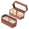 2-Slot Wooden Couple Rings Storage Boxes CON-WH0087-42A-1