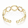 Brass Micro Pave Clear Cubic Zirconia Cuff Bangles BJEW-S142-016-NF-3