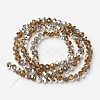 Electroplate Transparent Glass Beads Strands EGLA-A034-T3mm-M07-2